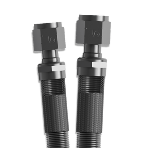 A pair of S145/S245 Series military hose assemblies on a white background.